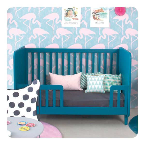 Laurette Deco ★ Barrière Lit Accroche-Coeur 70x140 ★ vert de gris