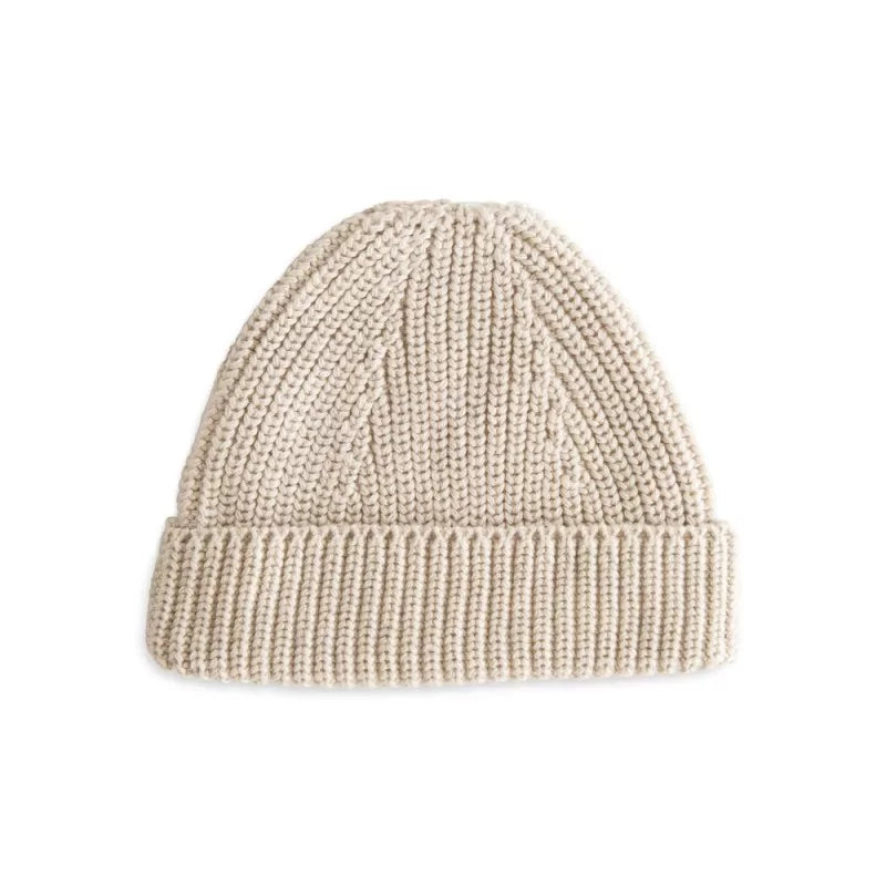 Mushie ★ Chunky knit beanie ★Beige ★ 0-3 maanden