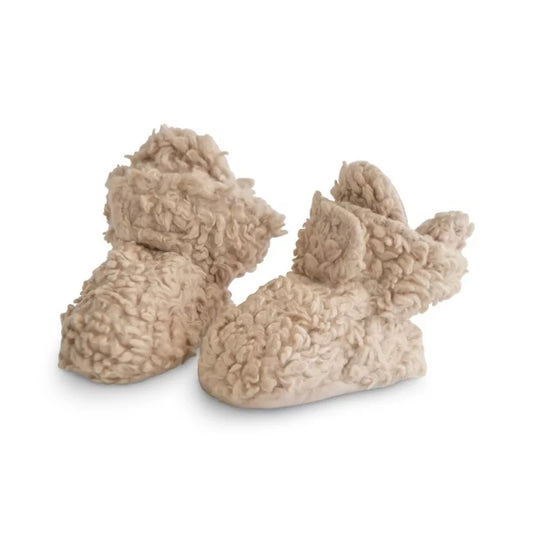 Mushie ★ Cozy baby booties ★Oatmeal ★ 0-3 maanden/3-6 maanden